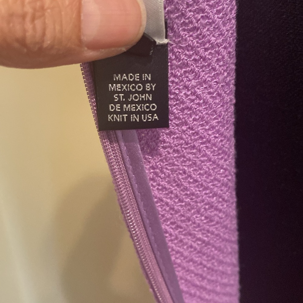 St John Lilac knit sheath dress size 6. Worn once. - Picture 7 of 12